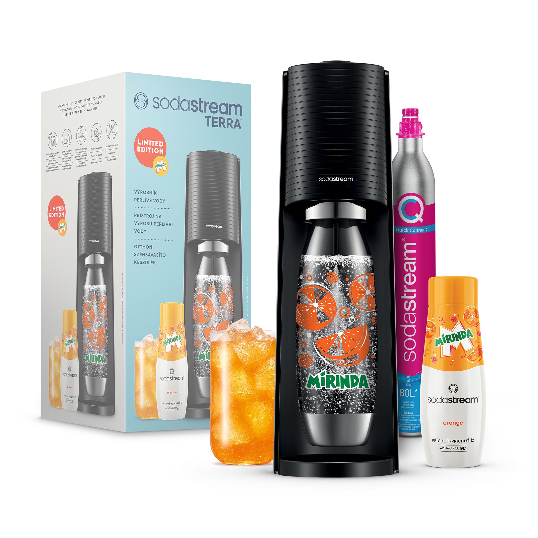 TERRA Black Mirinda Megapack Sodastream