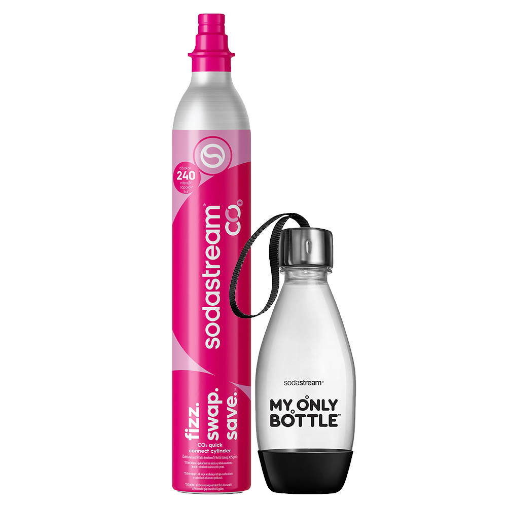 Sodastream Bombička CO2 CQC + Fľaša 0,6l My Only Bottle | Čierna